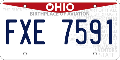 OH license plate FXE7591