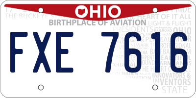 OH license plate FXE7616