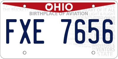 OH license plate FXE7656