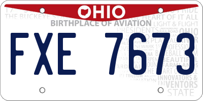 OH license plate FXE7673