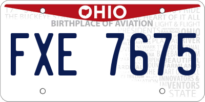 OH license plate FXE7675