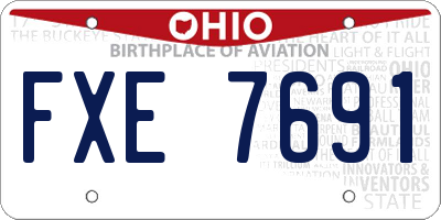 OH license plate FXE7691