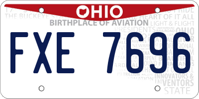 OH license plate FXE7696