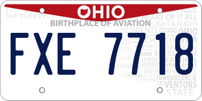 OH license plate FXE7718