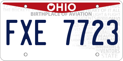 OH license plate FXE7723