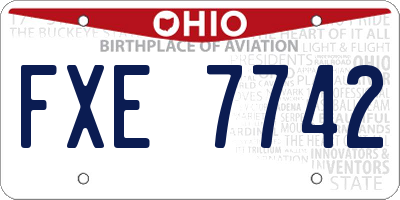 OH license plate FXE7742