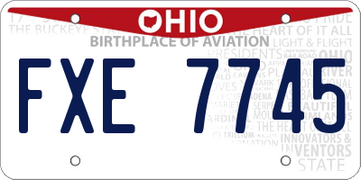 OH license plate FXE7745