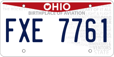OH license plate FXE7761