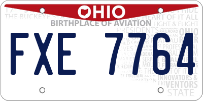 OH license plate FXE7764