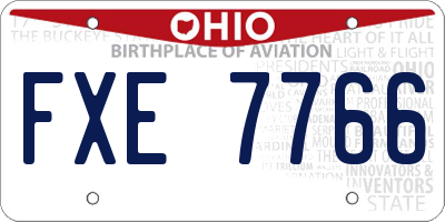 OH license plate FXE7766