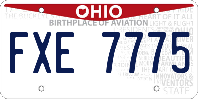 OH license plate FXE7775