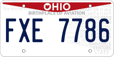 OH license plate FXE7786