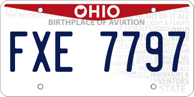 OH license plate FXE7797