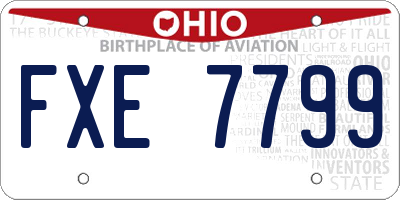 OH license plate FXE7799