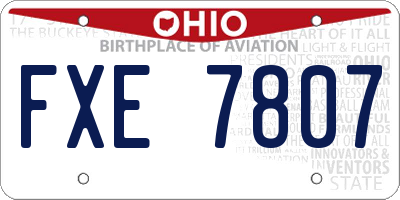 OH license plate FXE7807