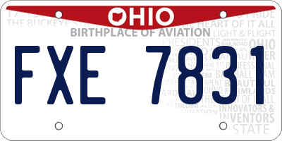 OH license plate FXE7831