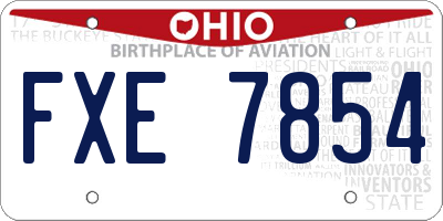 OH license plate FXE7854