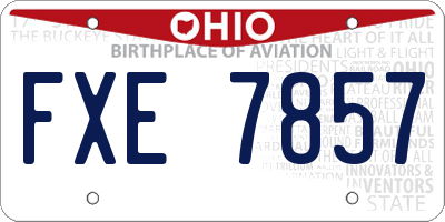 OH license plate FXE7857