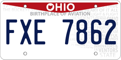 OH license plate FXE7862
