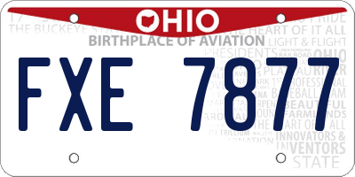 OH license plate FXE7877
