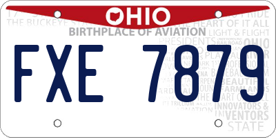 OH license plate FXE7879