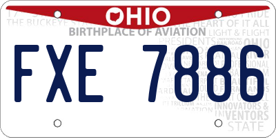 OH license plate FXE7886