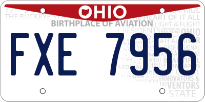 OH license plate FXE7956