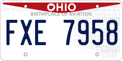 OH license plate FXE7958