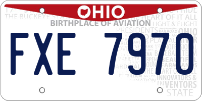 OH license plate FXE7970