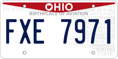 OH license plate FXE7971