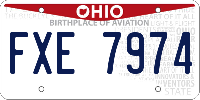 OH license plate FXE7974