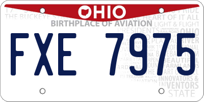 OH license plate FXE7975