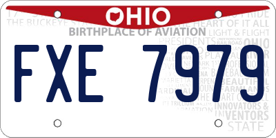 OH license plate FXE7979
