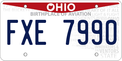 OH license plate FXE7990