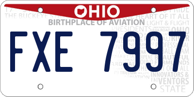 OH license plate FXE7997