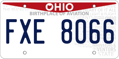 OH license plate FXE8066