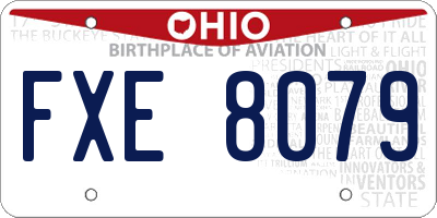 OH license plate FXE8079