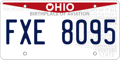 OH license plate FXE8095