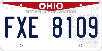 OH license plate FXE8109