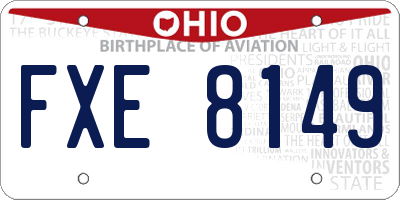 OH license plate FXE8149