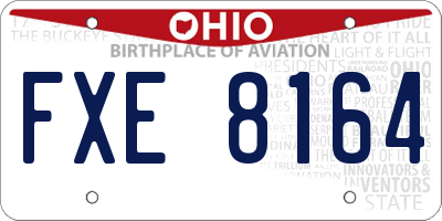 OH license plate FXE8164