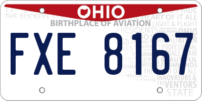 OH license plate FXE8167