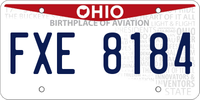OH license plate FXE8184