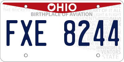 OH license plate FXE8244