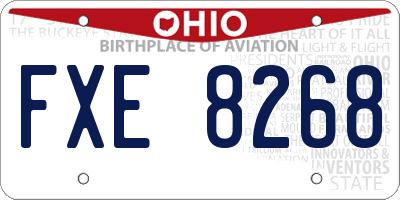 OH license plate FXE8268