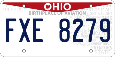 OH license plate FXE8279