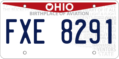 OH license plate FXE8291