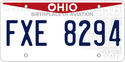 OH license plate FXE8294