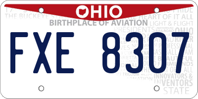 OH license plate FXE8307