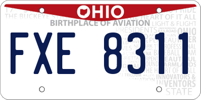 OH license plate FXE8311